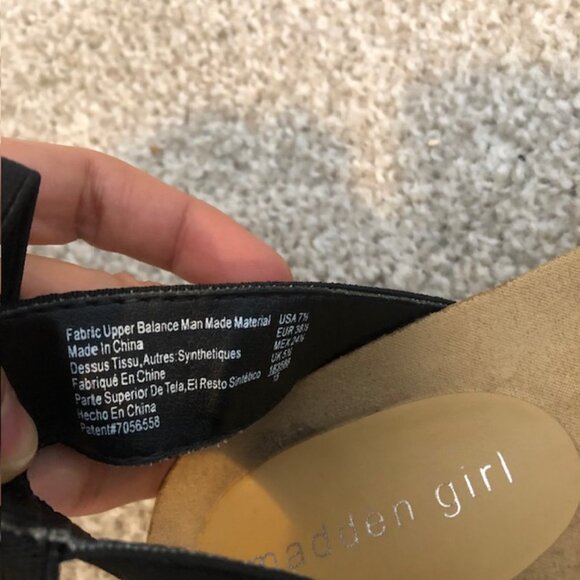 Madden Girl Cassie Black Strappy Sandals – Size 7.5 | Block Heel | Chic & Minima - Picture 6 of 8